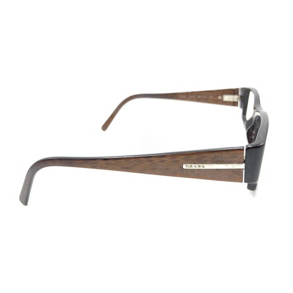Prada VPR 03H 7BP-1O1 Brown Rectangle Eyeglasses Frames 53-16 135 Italy Designer - Picture 4 of 12